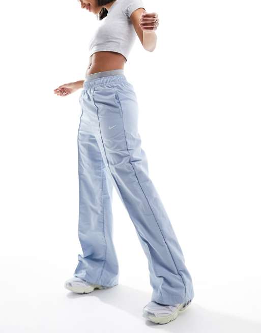 Powder Blue Parachute Cargo Pants