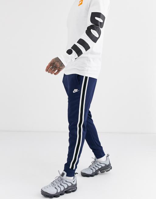 Nike club cuffed joggers navy hot sale