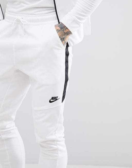 Nike tribute track store pants white