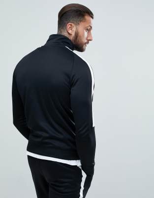 nike tribute poly track jacket in black