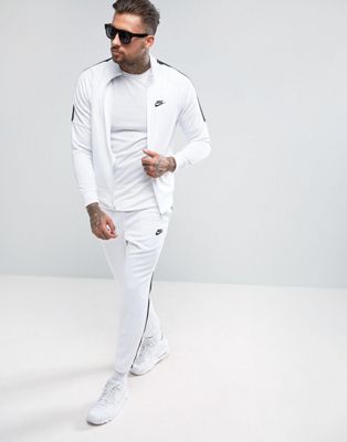 Nike Tribute Track Jacket In White 