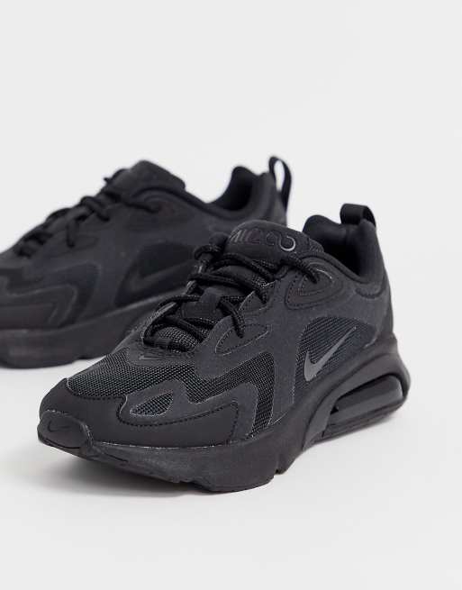 Nike triple black 2025 air max 200 trainers