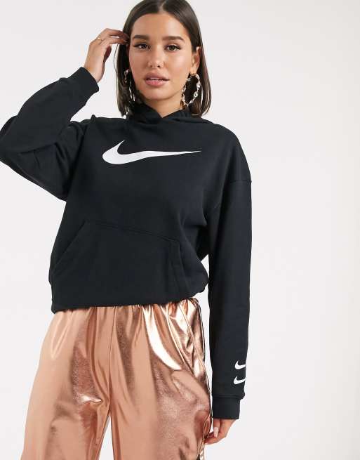 Nike Triple Swoosh Black Oversized Hoodie | ASOS