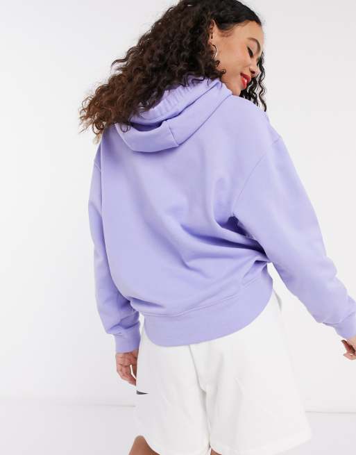 Nike mini Swoosh oversized Purple hoodie, ASOS