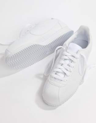 triple white nike cortez