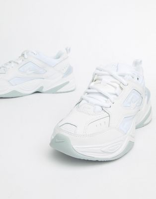 nike m2k tekno sneakers in triple white