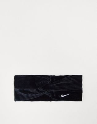 Nike Twist Knot womens velvet headband in black - ASOS Price Checker