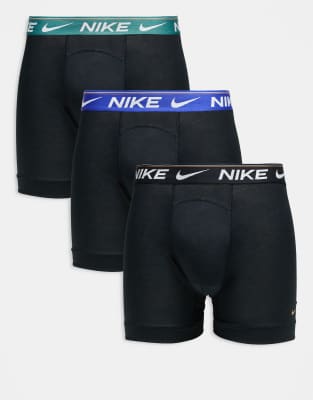 Nike Ultra Comfort 3 Pack Boxer Brief In Black