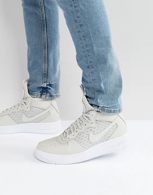 Nike Ultraforce 1 Mid Trainers In Grey 864014-003 | Asos