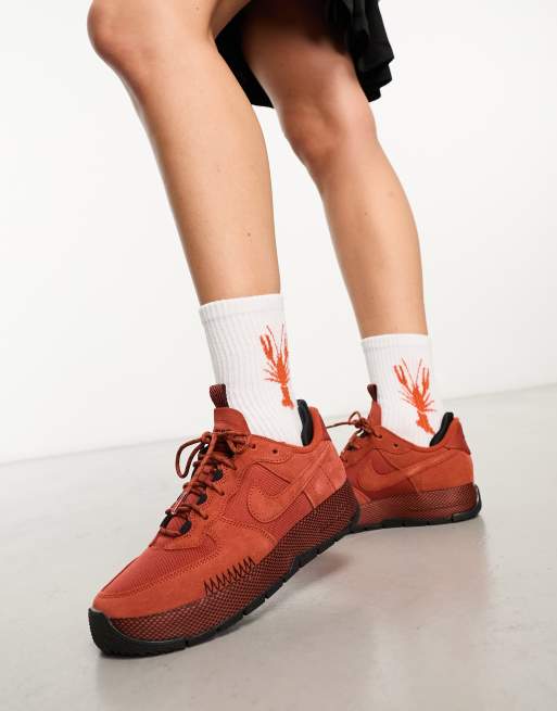 Nike Unisex – Air Force 1 Wild – Rdzawopomarańczowe buty sportowe