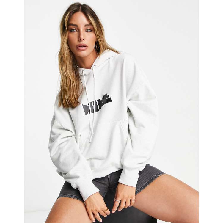 hengel vijver knuffel Nike Unisex Circa fleece hoodie in light grey | ASOS