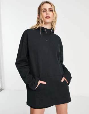 nike funnel neck hoodie black