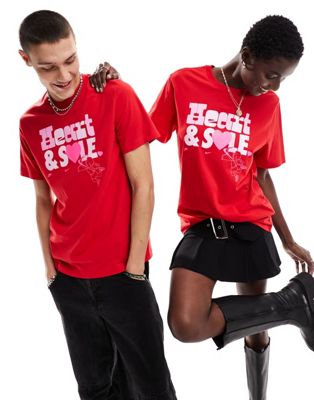 Nike unisex heart and sole graphic t-shirt in red - ASOS Price Checker