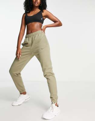 Nike - Unisex - Jogginghose aus Fleece in Olivgrün mit Bündchen