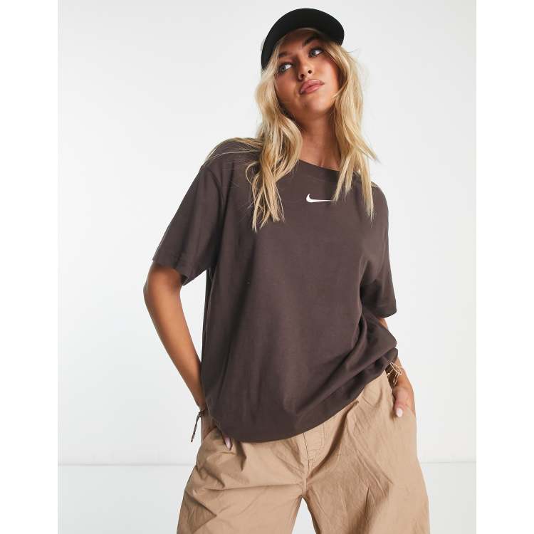 brown nike shirt women's
