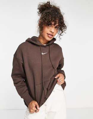 Nike center chest nike swoosh hoodie sale