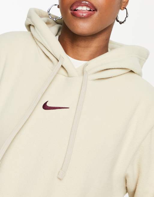 Nike Unisex plush mini swoosh fleece joggers in rattan beige