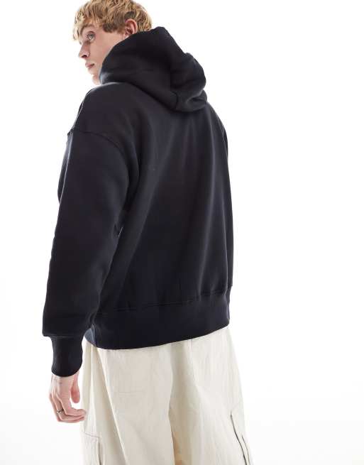 Nike - Unisex - Sort hættetrøje med mellemstort Swoosh-logo, 2 af 4