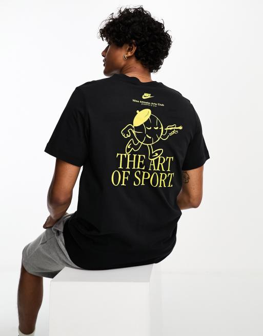 Nike - Unisex - Sort T-shirt med 'Art of Sport'-logoprint