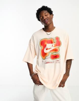 Nike unisex thermal graphic t-shirt in sail - ASOS Price Checker