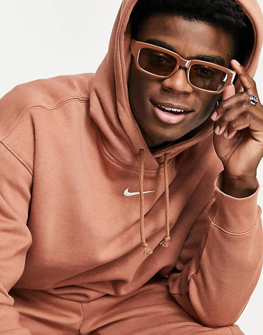  Nike Unisex Trend fleece oversized hoodie in brown 