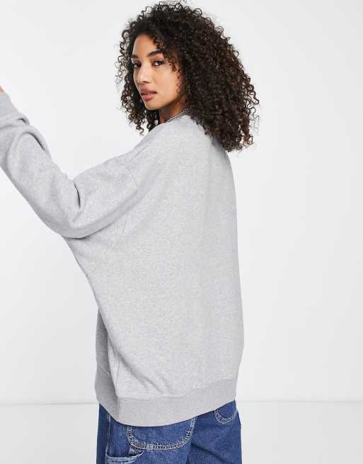 Nike Unisex Trend fleece oversized sweatshirt in grey, 4 of 4