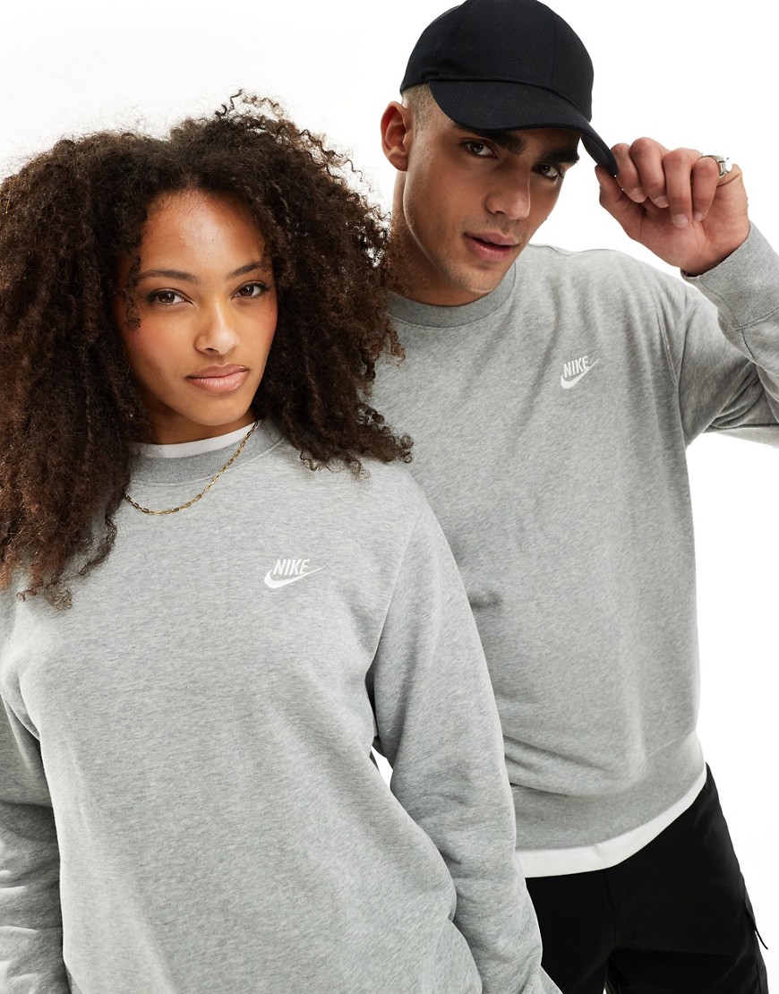 Nike Unisex Trend fleece oversized sweatshirt in grey
