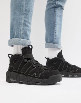 Nike UpTempo Trainers In Black 414962 