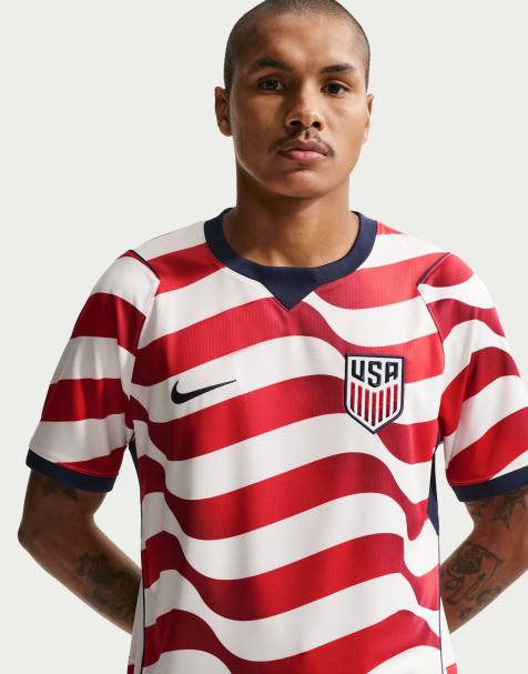 Nike - USA World Cup - Rød og hvid kortærmet hjemmebanetrøje - view 1