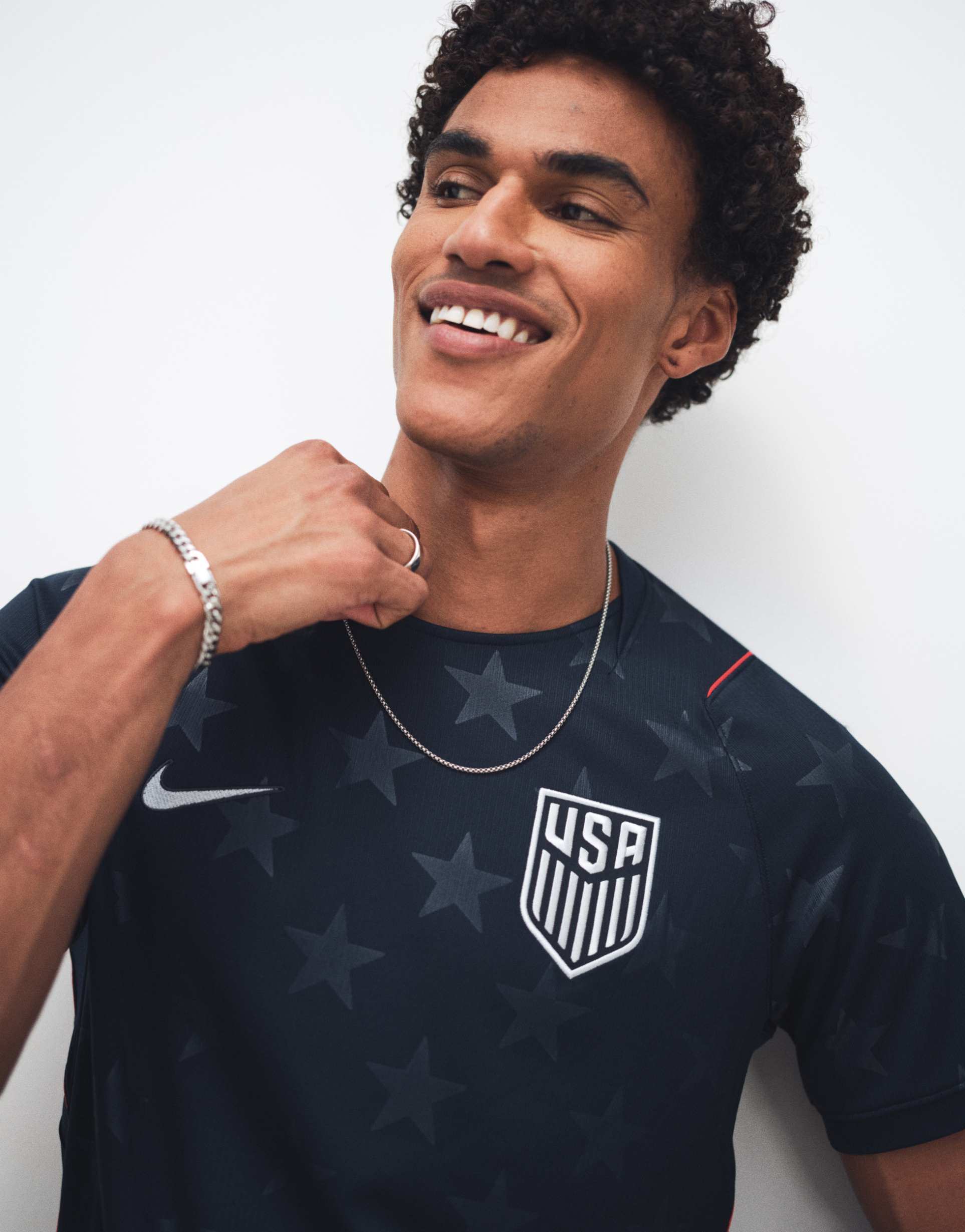 nike usa world cup short sleeve away jersey in gray