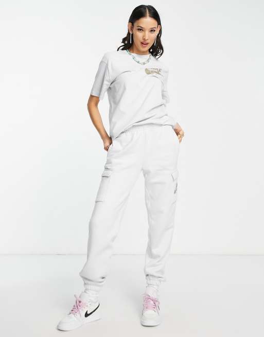Nike - Utility cargo joggingbroek van fleece in fotonblauw