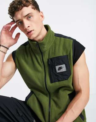 Nike utility fleece gilet in rough green - ASOS Price Checker