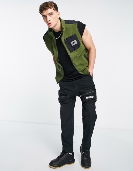 Nike utility fleece gilet in rough green | ASOS