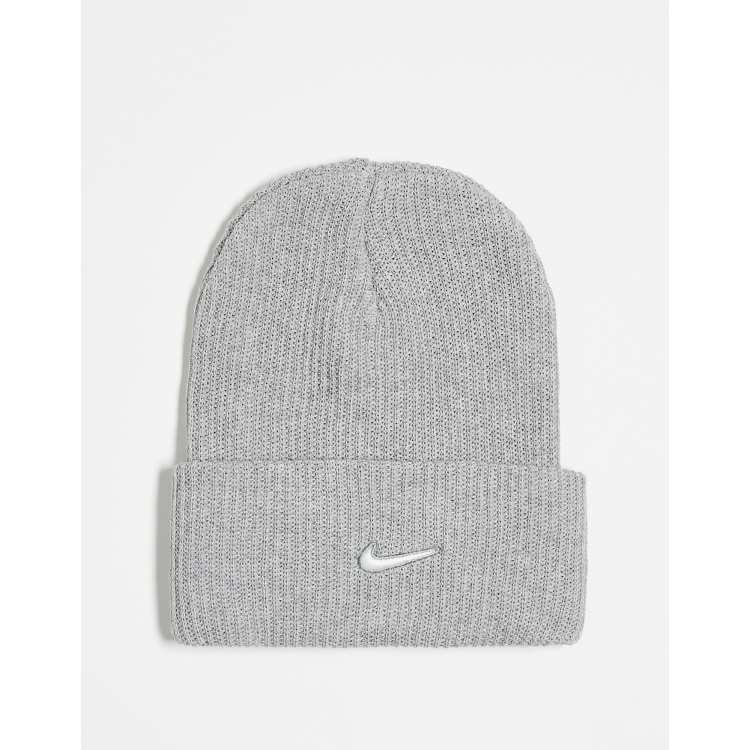 Nike Utility Swoosh beanie in gray heather | ASOS