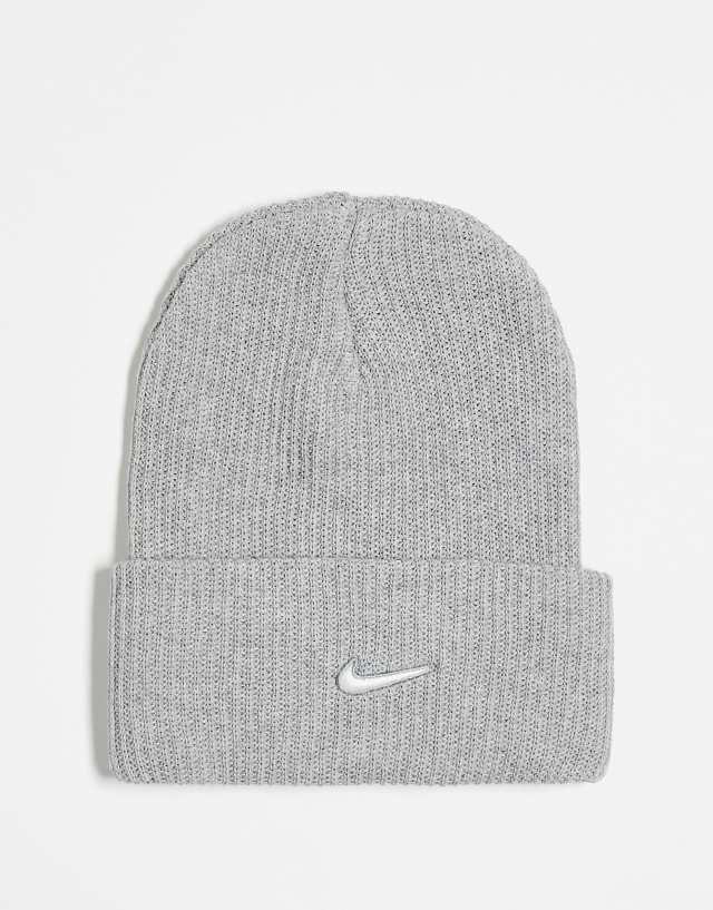 Nike Utility Swoosh beanie in gray heather