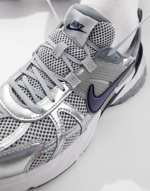 Nike V2K Run sneakers in gray and navy ASOS