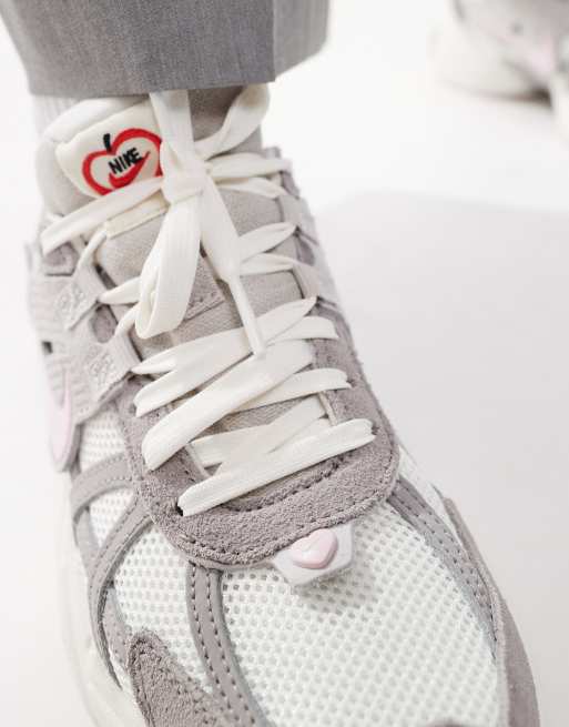 Nike V2K Run sneakers in gray and pink | ASOS