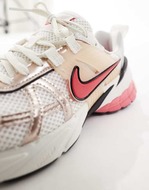 Nike V2K Run sneakers in pink and silver