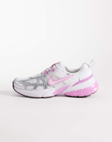 Nike V2K Run sneakers in pink and white  - view 1