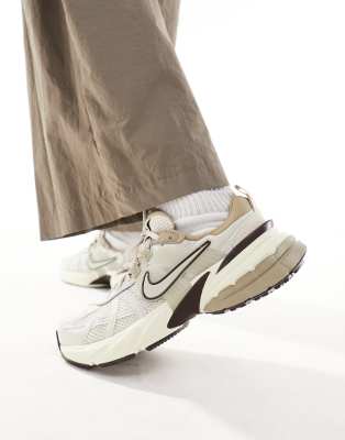Nike V2K Run sneakers in white and beige | ASOS