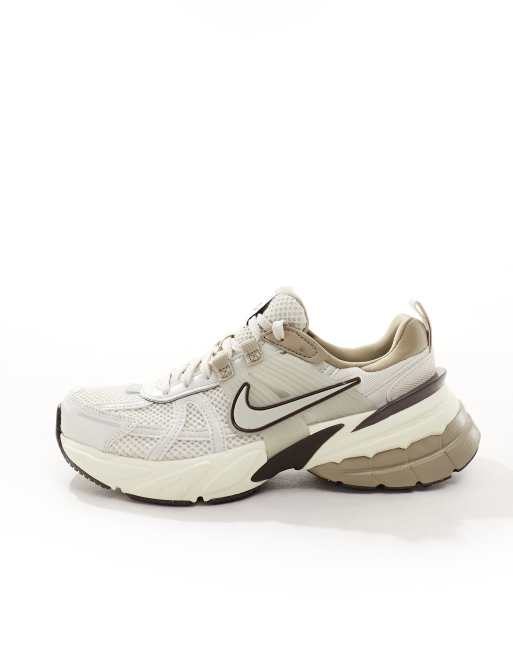 Nike V2K Run sneakers in white and beige 