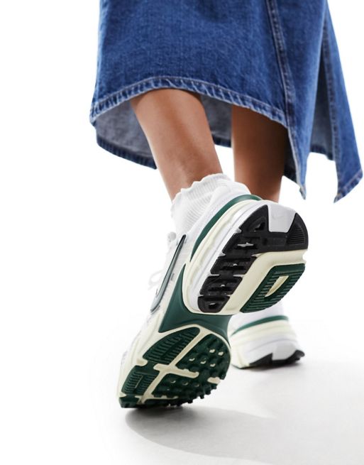 Nike V2K Run sneakers in white and green