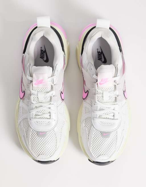 Nike V2K Run sneakers in white and pink, 2 of 5
