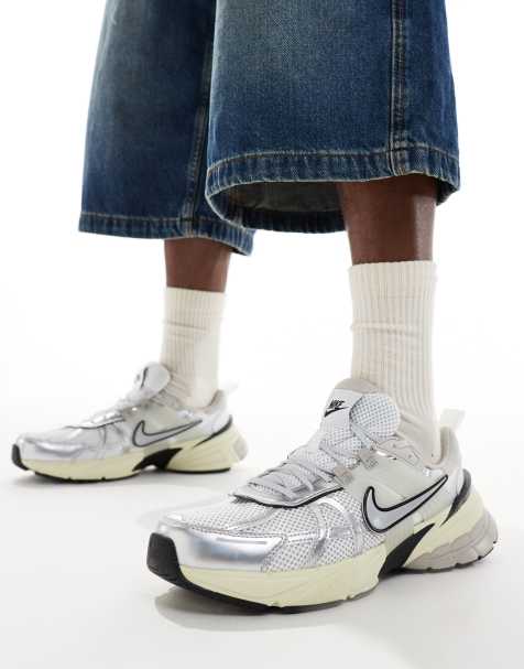 Nike V2K Run sneakers in white and silver - view 1
