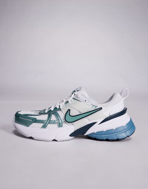 Nike V2K Run sneakers in white & blue, 2 of 5