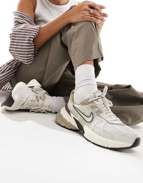 Nike V2K Run unisex trainers in beige mix - view 1