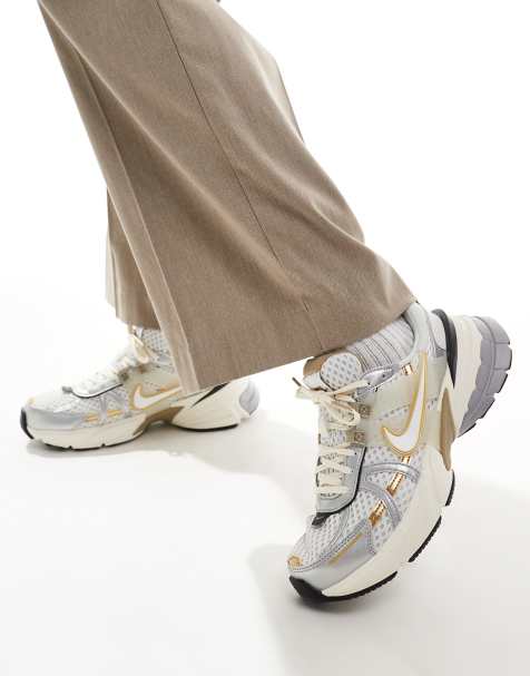Nike V2K trainers in silver  - view 1