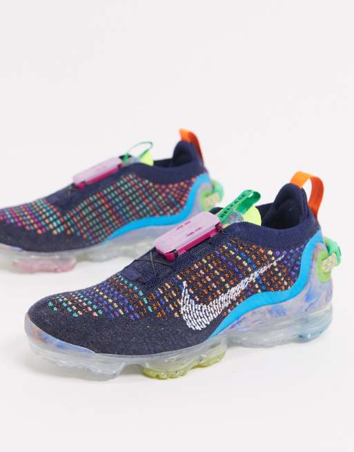 Nike - Vapormax 2020 Flyknit - Blå- och flerfärgade sneakers