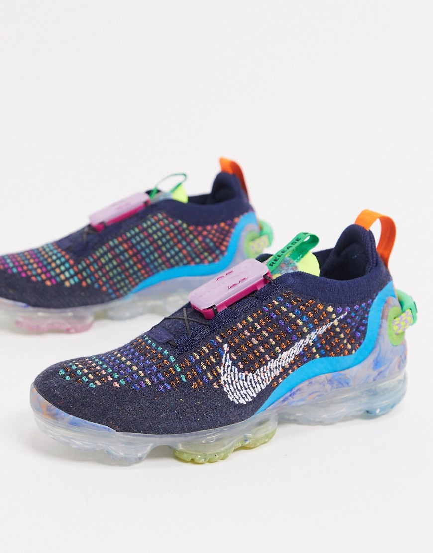 Nike Vapormax 2020 Flyknit trainers in blue and multi