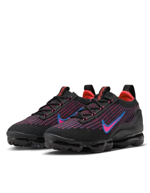 Nike Vapormax 2021 sneakers in black and hyper pink ASOS